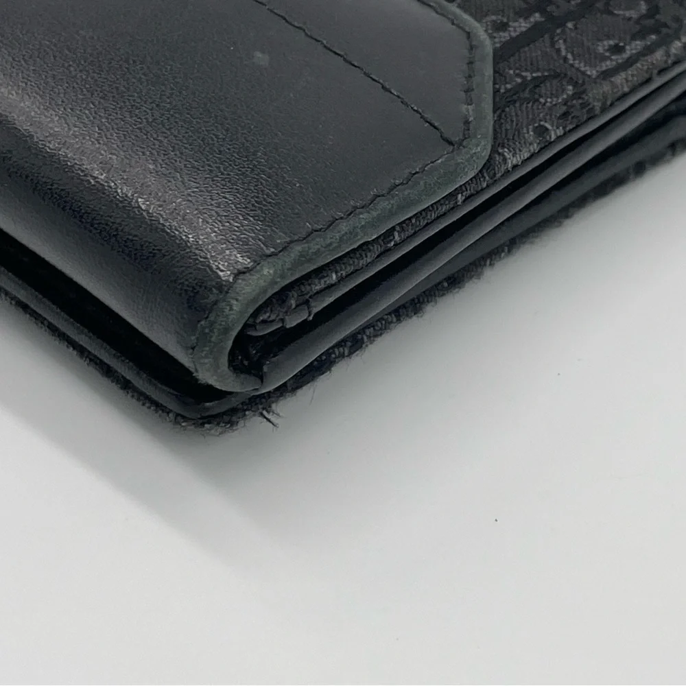Dior Vintage Monogram Galliano Riveted Double-Sided Long Wallet